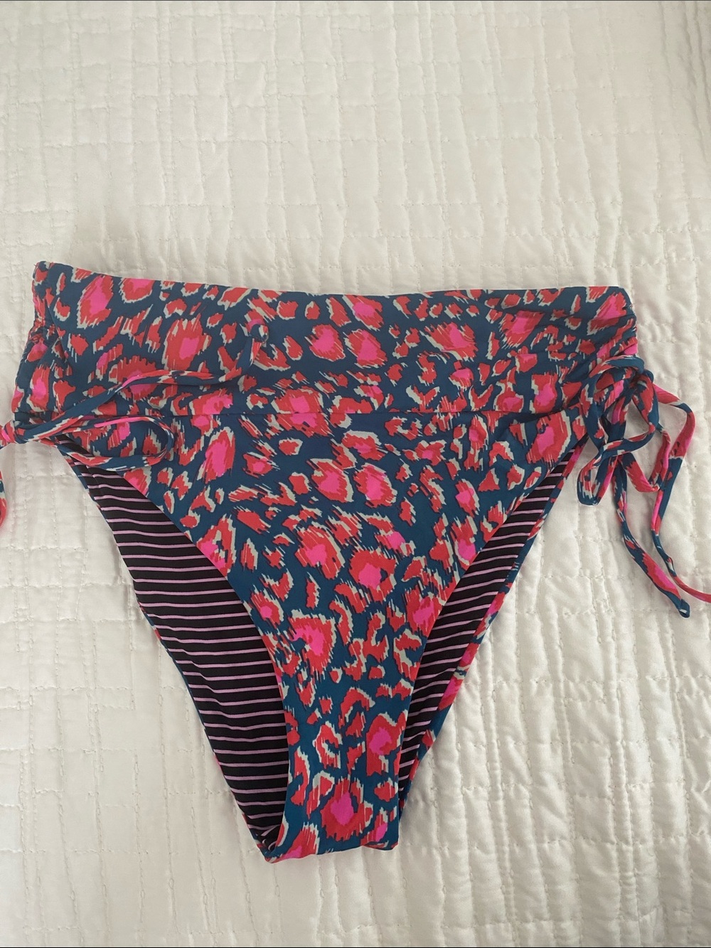 Maaji High Rise Pink Leopard Bikini Bottoms